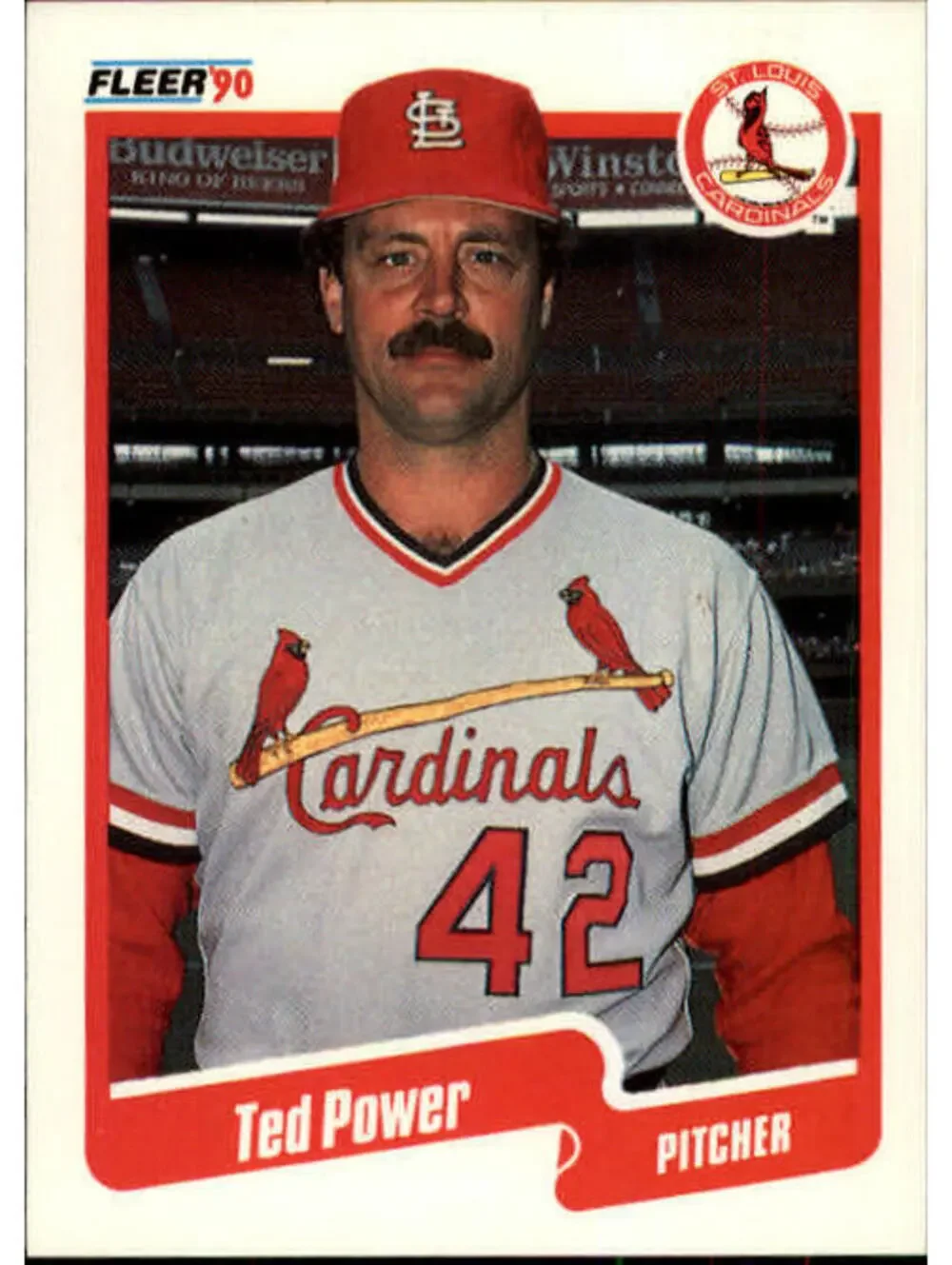 1990 Ted Power Fleer Baseball Card #258